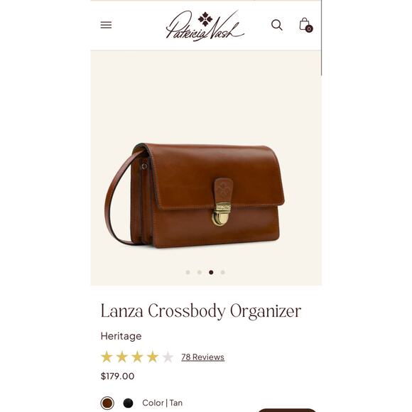 Patricia Nash Lanza Crossbody Organizer Heritage Leather Brown EUC Preppy Boho - Picture 9 of 9